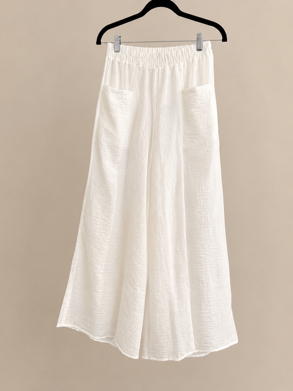 White Airflow Wide Leg Pant