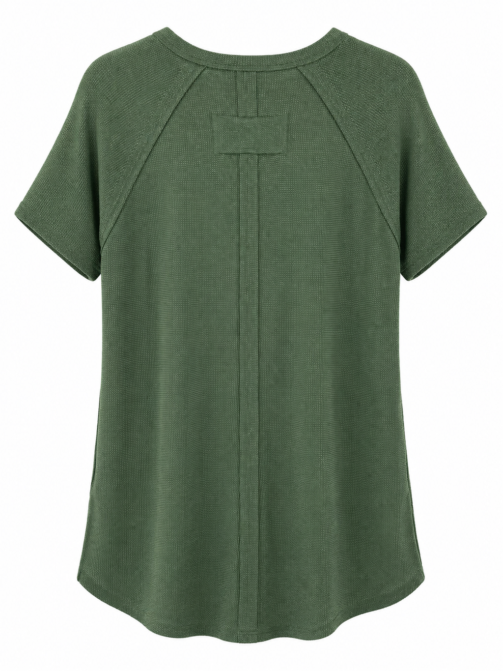 Everyday Ease Waffle Knit Tee – Army Green