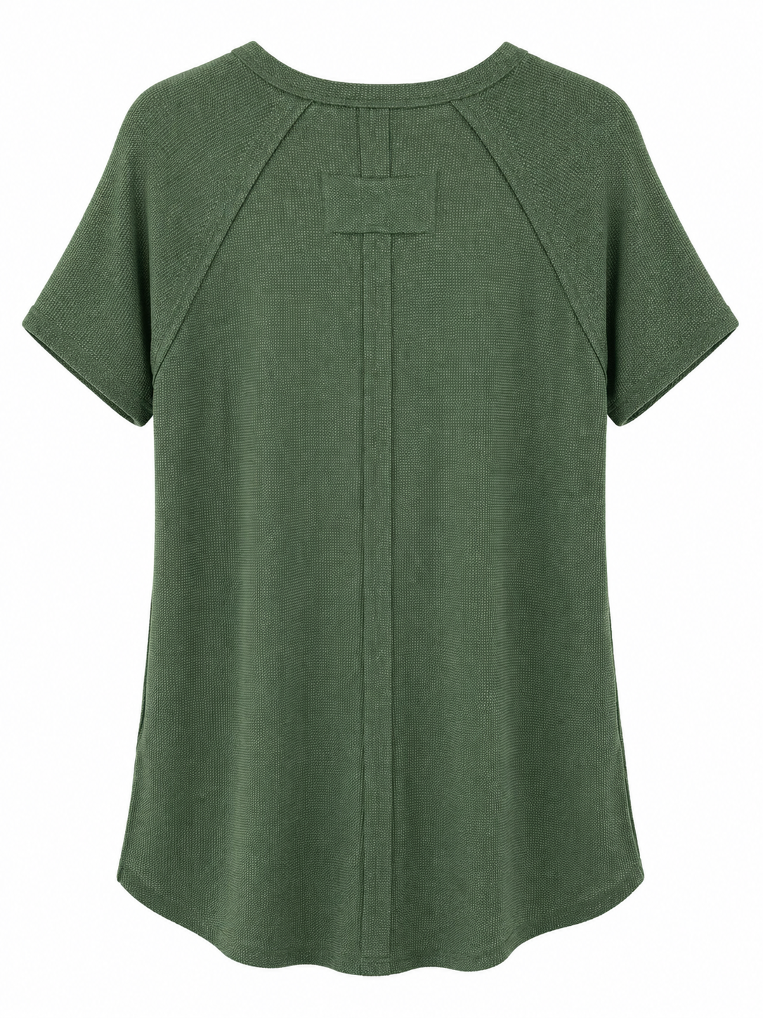 Everyday Ease Waffle Knit Tee – Army Green