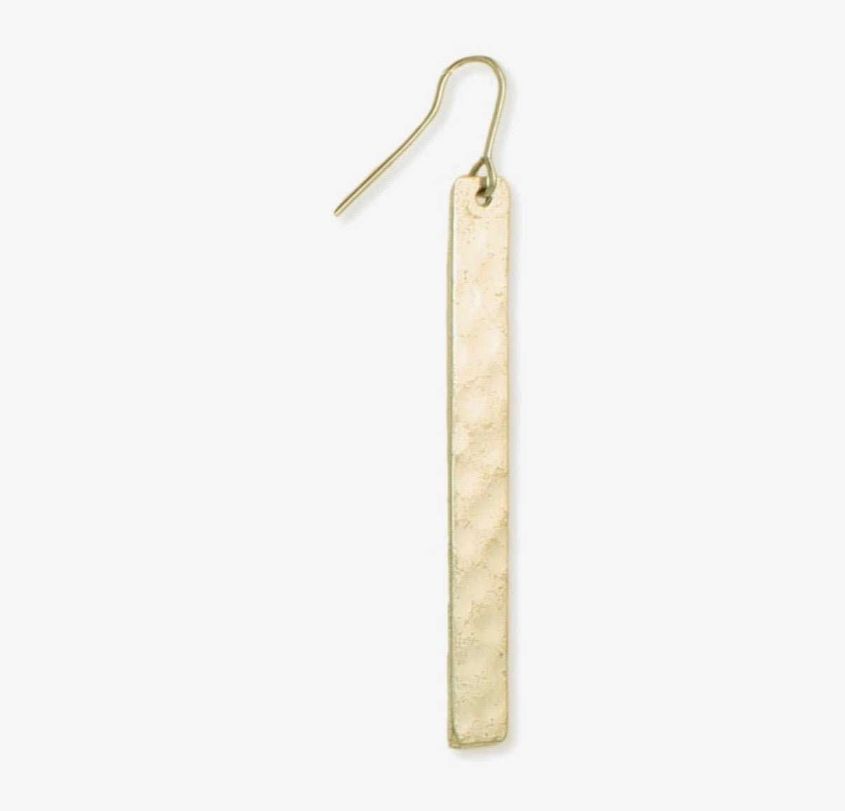Gold Rush Gold Bar Hammered Earrings