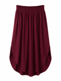 Burgundy Bliss Side Slit Maxi Skirt