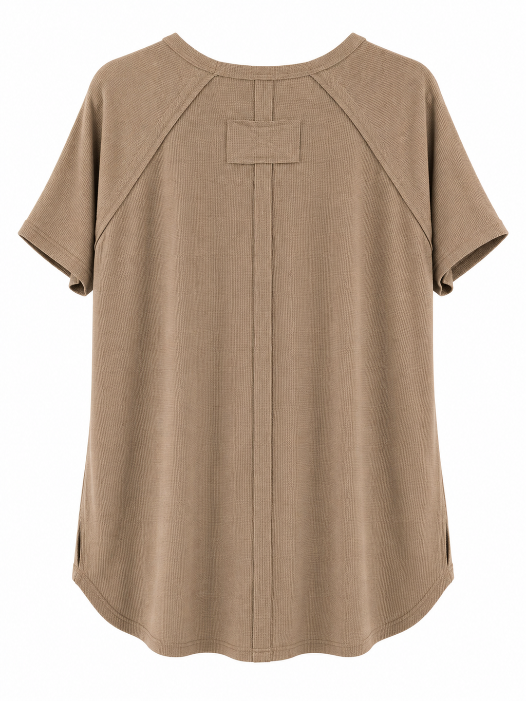 Everyday Ease Waffle Knit Tee – Mocha