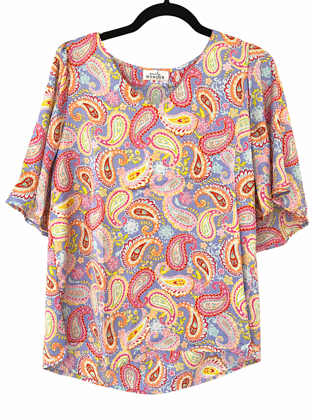 Lavender Paisley Print Blouse
