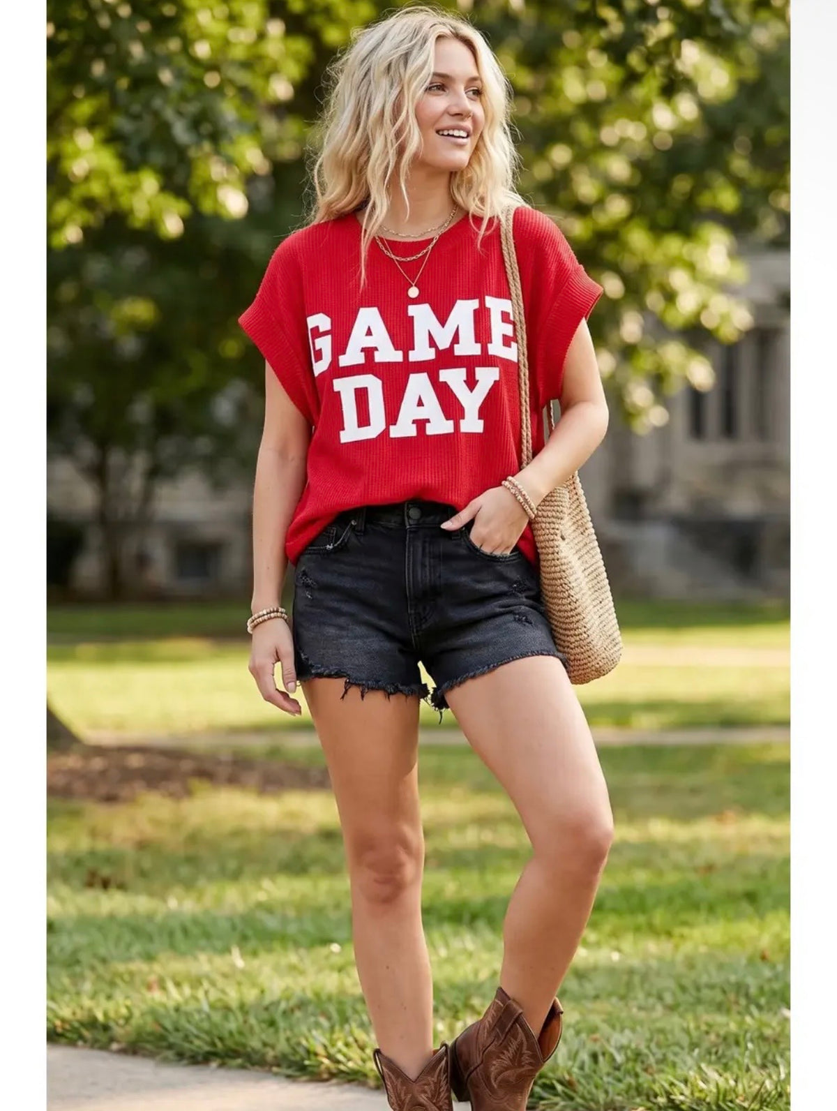 Friday Night Lights Game Day Top – Red