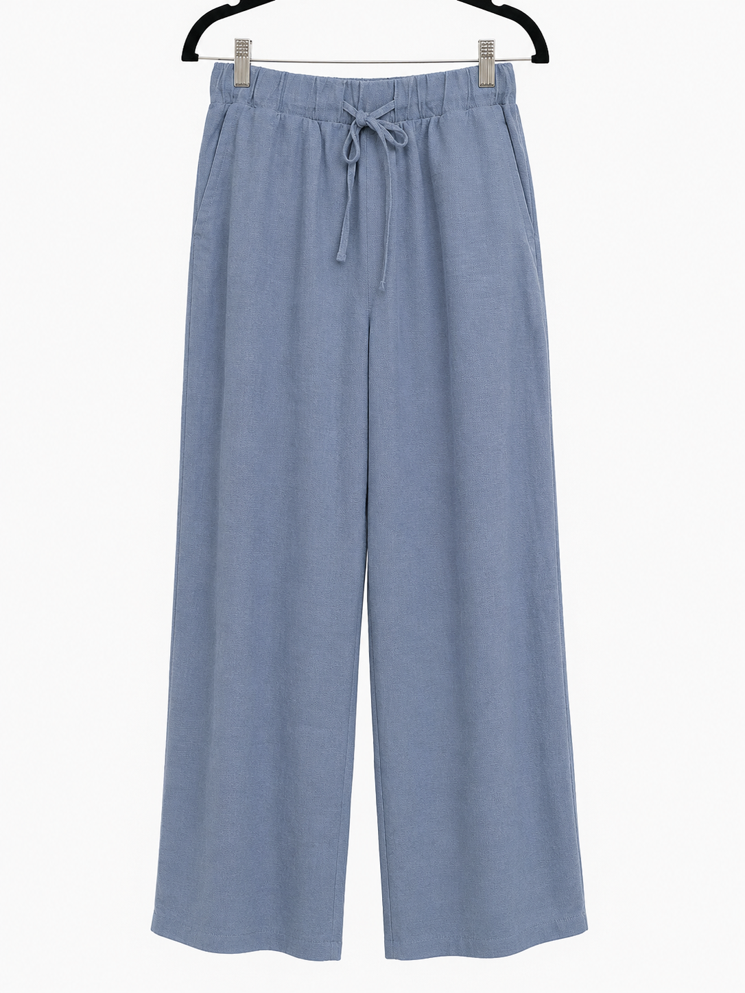 ZENANA Dusty Blue Airflow Crop Pants