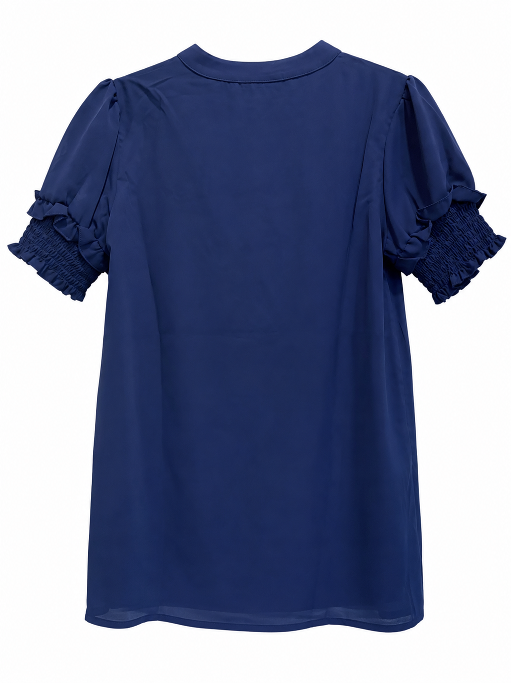 Royal Blue Ruffle Sleeve Blouse