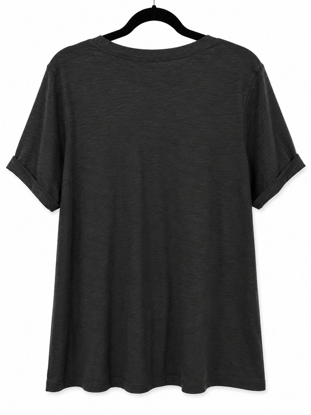 Basic Black V-Neck Top