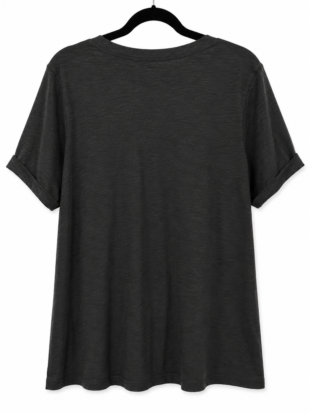 Basic Black V-Neck Top