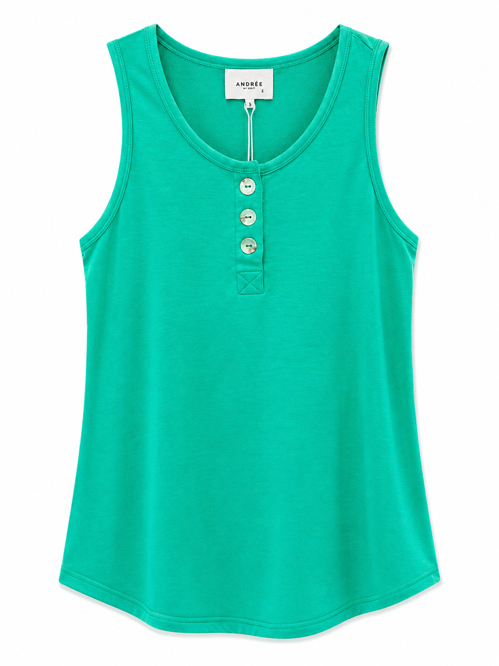 Kelly Green Button Detail Tank Top