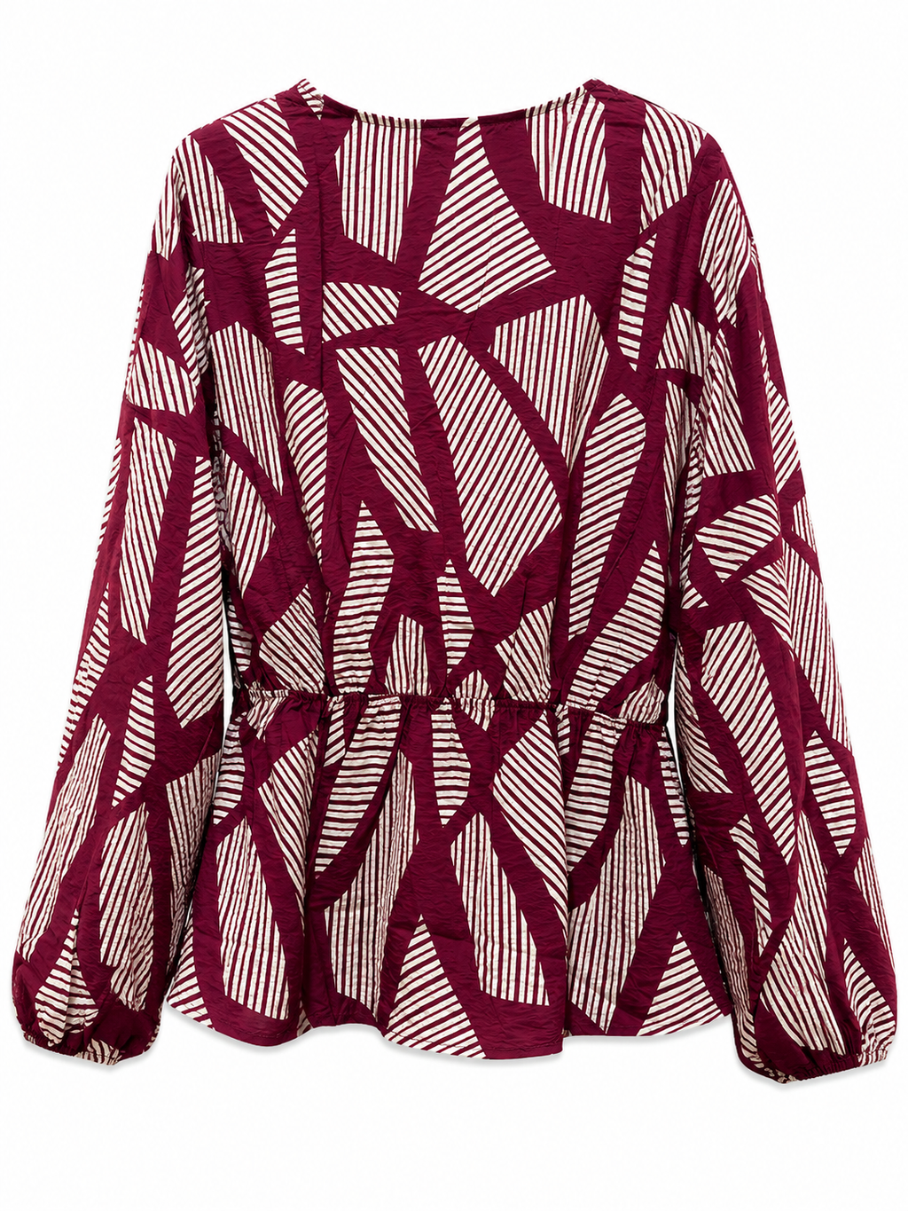 Crimson Confidence Peplum Blouse