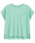 Mint Waffle Knit Pocket Top