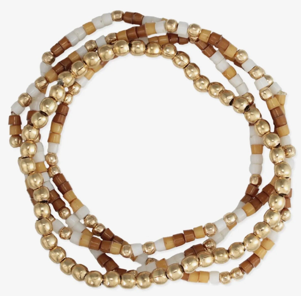 Sandy Shores Gold Bead
Bracelet Set