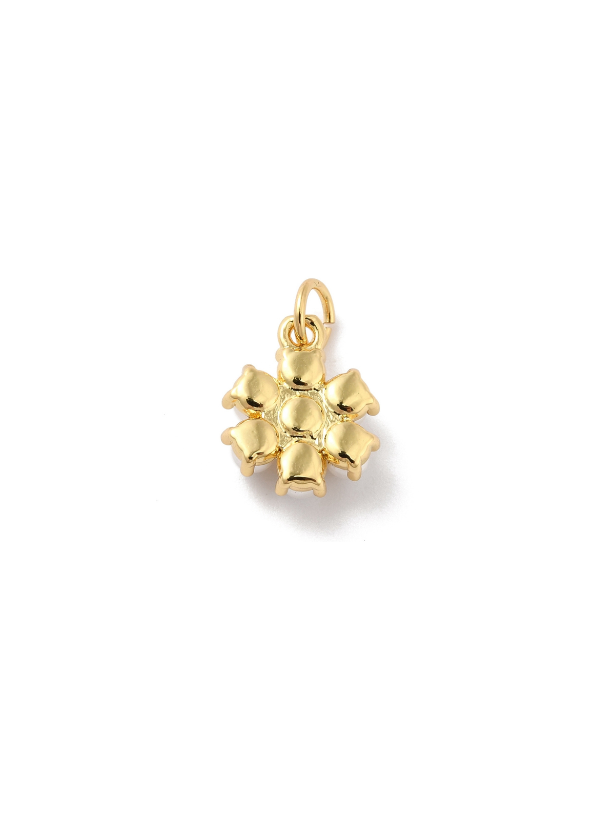 Gold Pearl Flower Charm