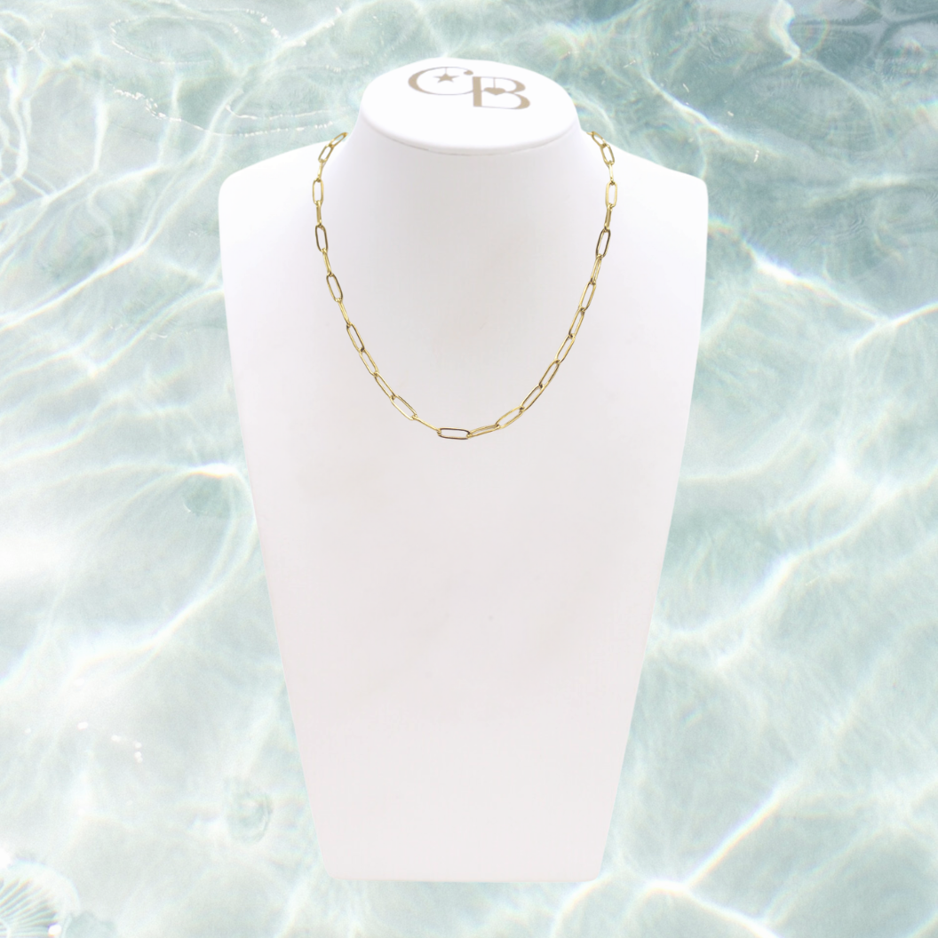 Gold Storyline Necklace | Waterproof, Hypoallergenic & Tarnish Resistant: 18"